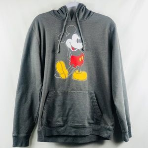 Disney Mickey Mouse Gray Hoodie Size Medium Womens